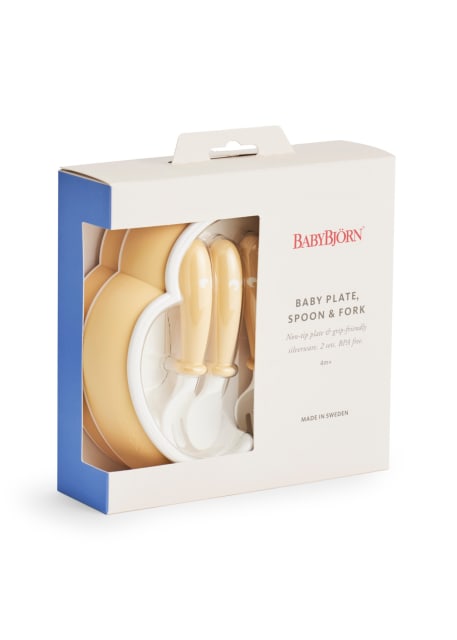 Baby Bjorn Plate, Spoon & Fork 2sets Yellow
