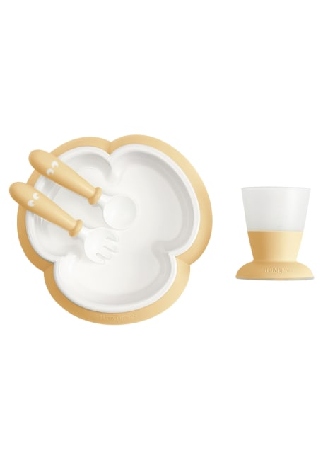 Baby Bjorn Plate Spoon Fork & Cup Yellow