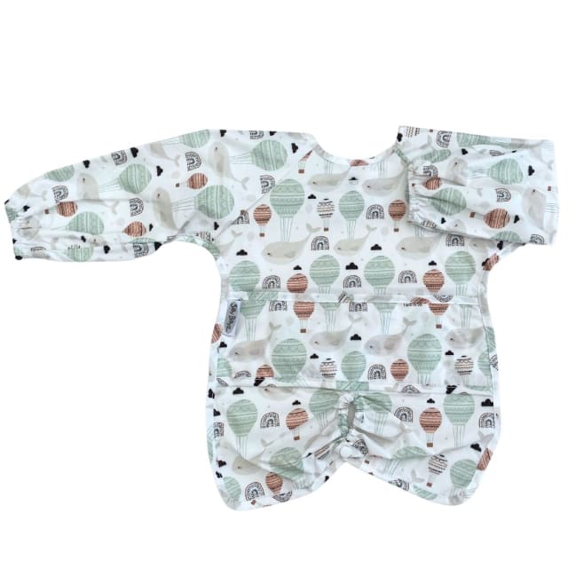 Nylon Highchair Hugger Long Sleeve Bib Floating Whale