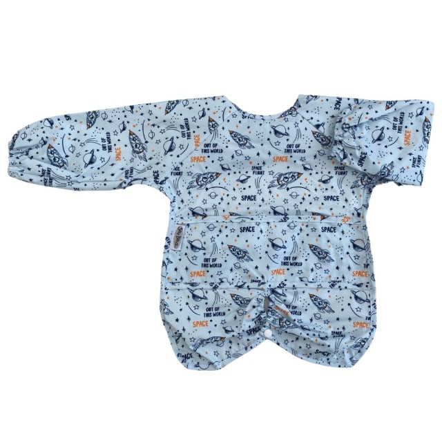 Nylon Highchair Hugger Long Sleeve Bib Space
