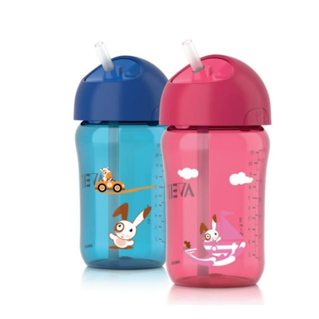 AVENT STRAW CUP 340ML PINK/BLUE