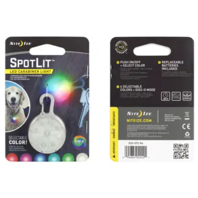 NITE IZE SpotLit LED Carabiner Light Disco