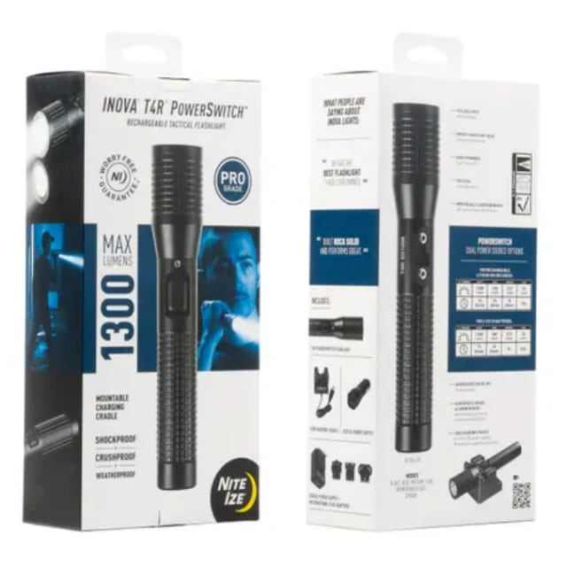NITE IZE T4R Rechge Tact LED F-lght Pwr Swtch Blk