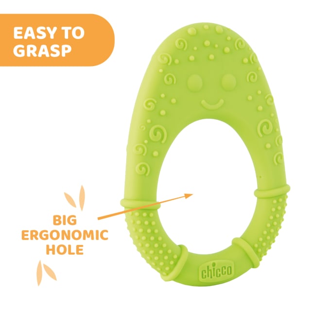 CHICCO Teether: All Soft 2M+ Lime Green