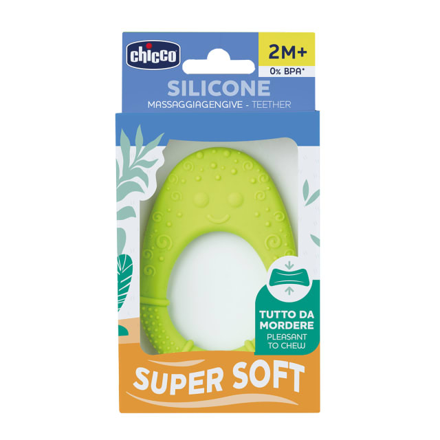 CHICCO Teether: All Soft 2M+ Lime Green