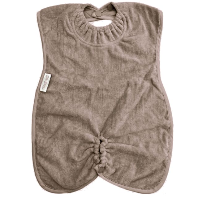 TOWEL HIGHCHAIR HUGR BIB TAUPE