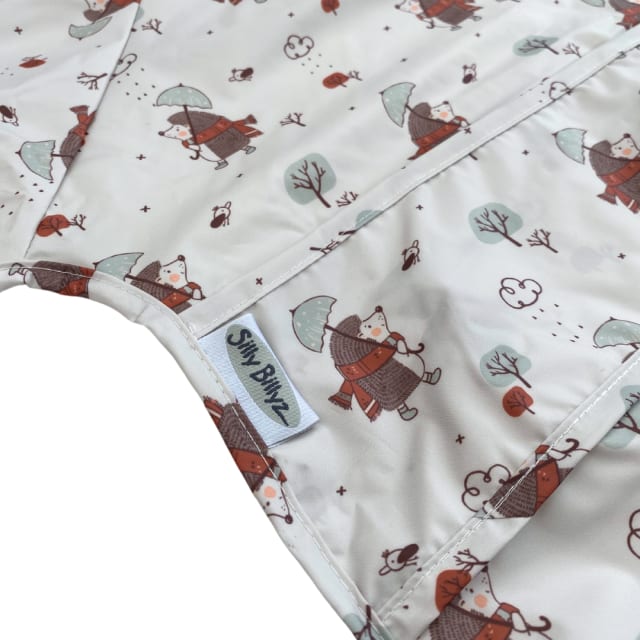 Nylon Highchair Hugger Long Sleeve Bib Mr Hedgehog