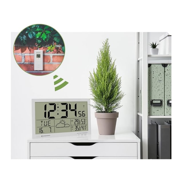 BRESSER WEATHER PROJECTION CLOCK WITH OUTDOOR SENSOR