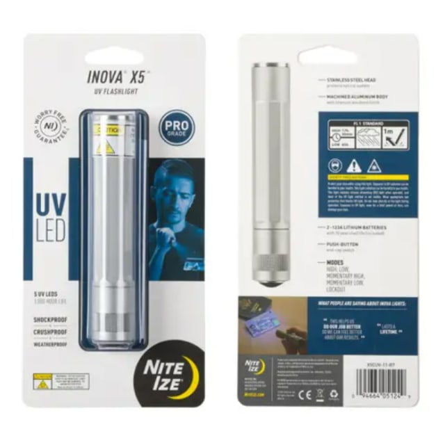 NITE IZE X5 - TITANIUM BODY 5 UV LEDs DUAL MODE