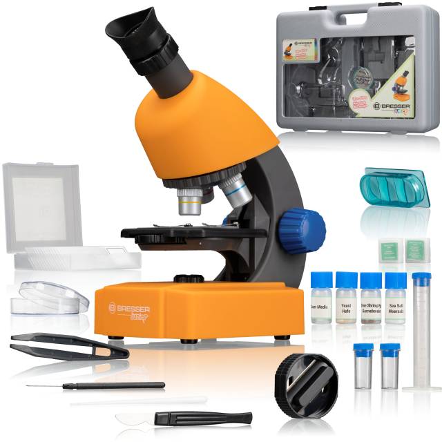 BRESSER 40x-640x Transmission Microscope Carry
