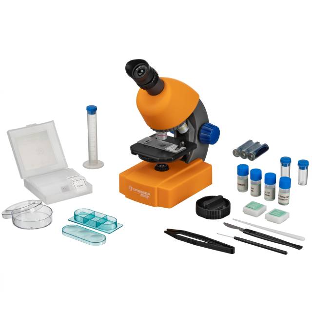 BRESSER 40x-640x Transmission Microscope Carry
