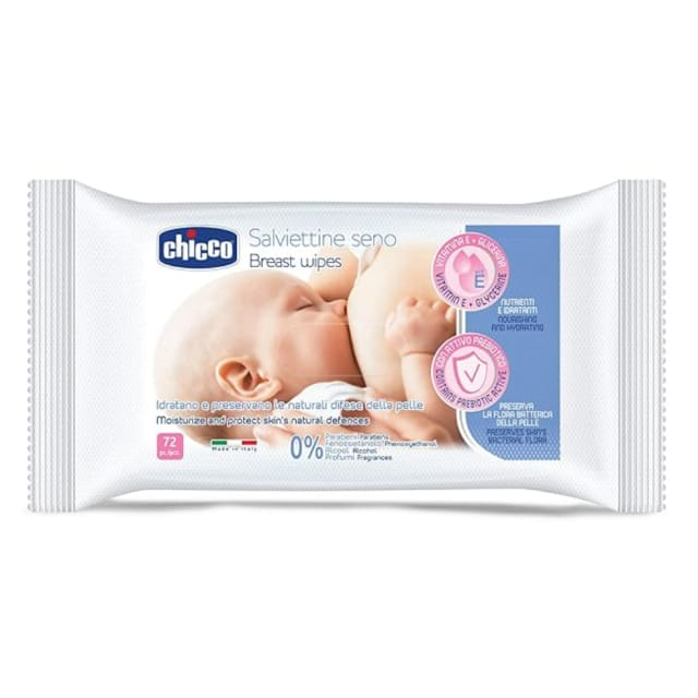 CHICCO Cleansing Breast Wipes - 72pcs