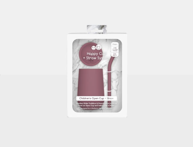 EZPZ HAPPY CUP+STRAW SYSTEM MAUVE