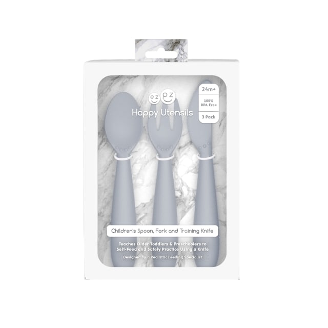 EZPZ HAPPY UTENSILS PEWTER