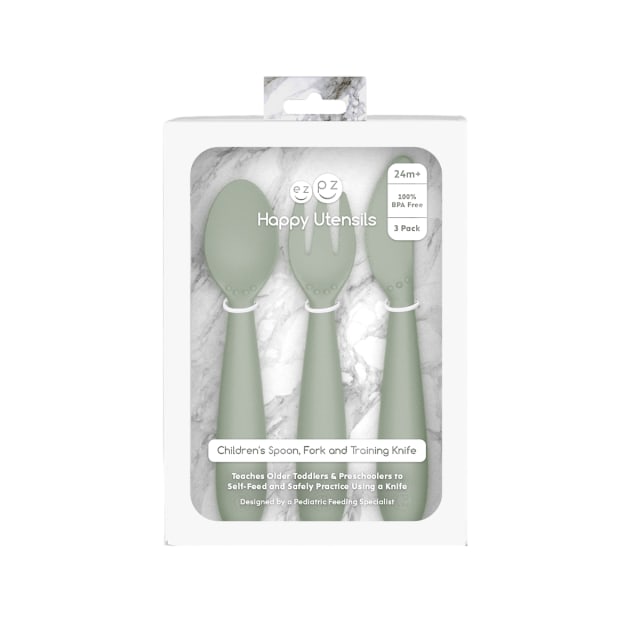 EZPZ HAPPY UTENSILS SAGE