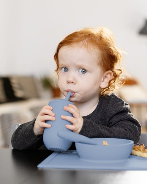 EZPZ HAPPY CUP+STRAW SYSTEM INDIGO