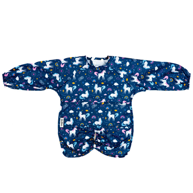 SILLY BILLYZ NYLON HIGHCHAIR HUGR L/S BIB UNICORN