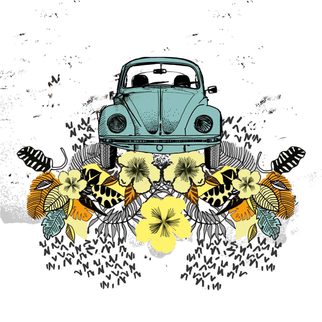 TROIKA VW Beetle Keyring & cufflinks