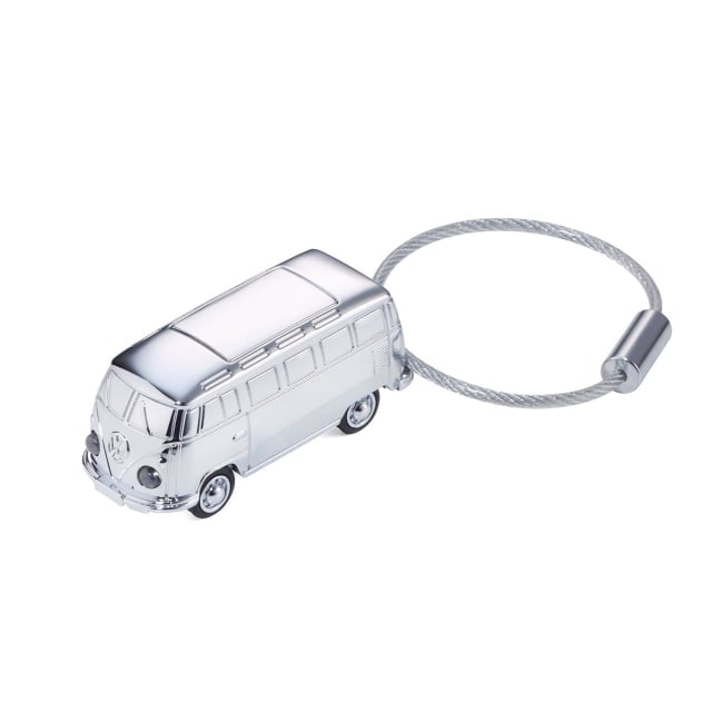 TROIKA VW Camper Keyring with LED Light Silver