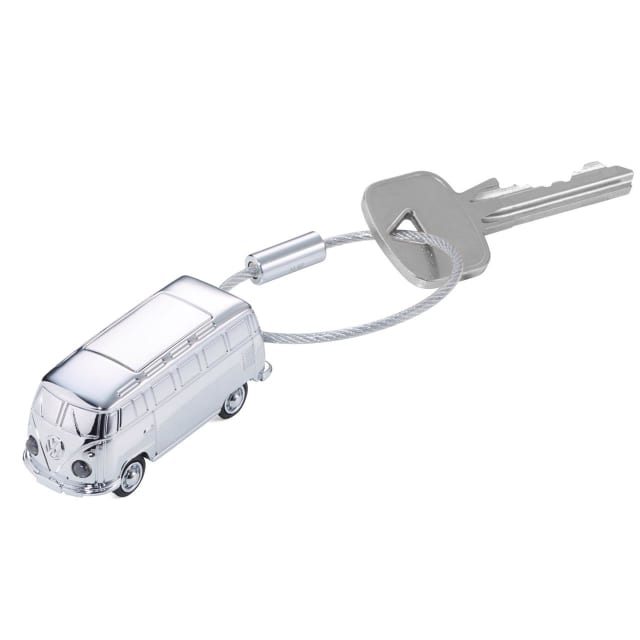 TROIKA VW Camper Keyring with LED Light Silver