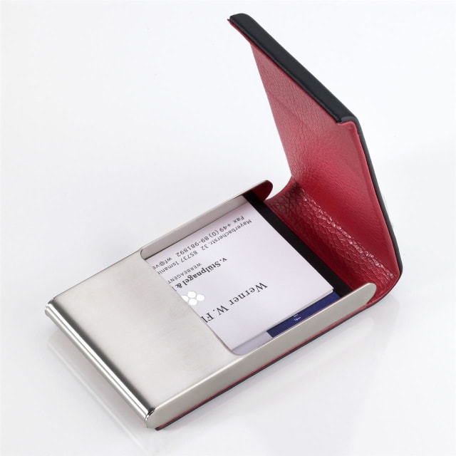 TROIKA B/Card card case, black/red