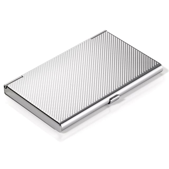 TROIKA B/Card case world map 17 card silver