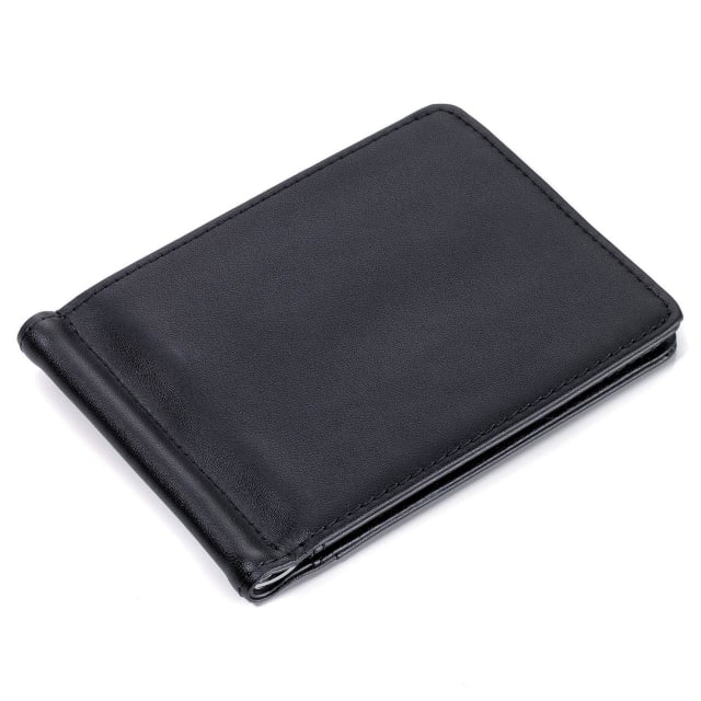 TROIKA Money clip wallet and card case, black