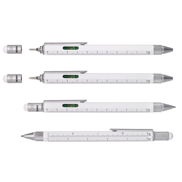 TROIKA Construction BP pen white/silver