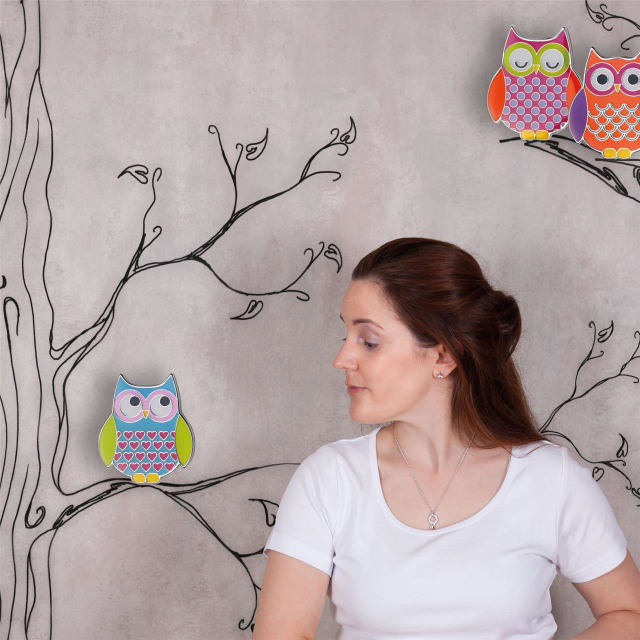 TROIKA Keyring Owl Rosy multicoloured