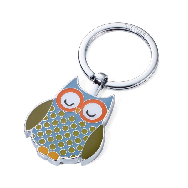TROIKA Keyring Owl Ziggy Blue