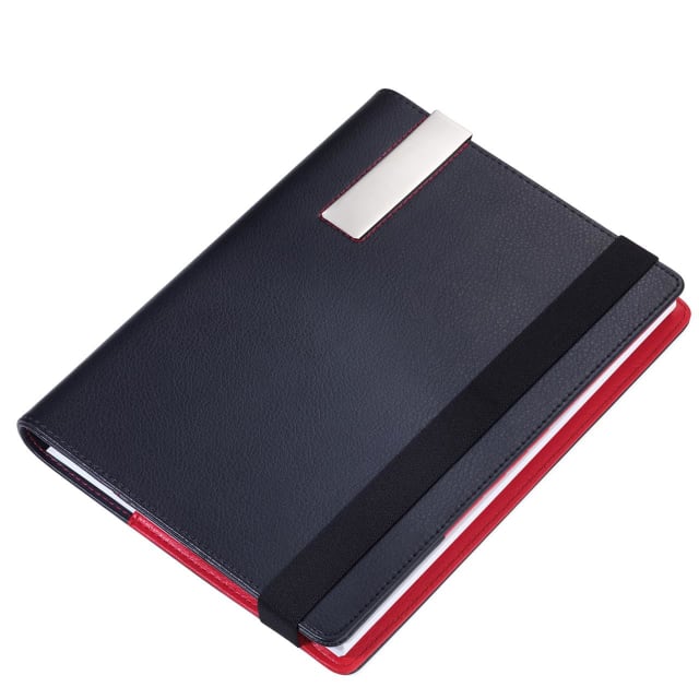 TROIKA Travel folder w/A5 notepad black/red