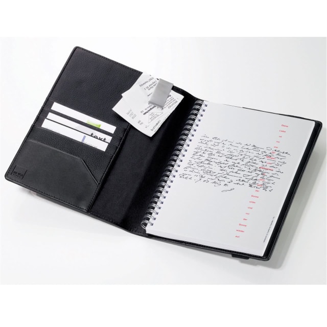 TROIKA Travel folder w/A5 notepad black/red
