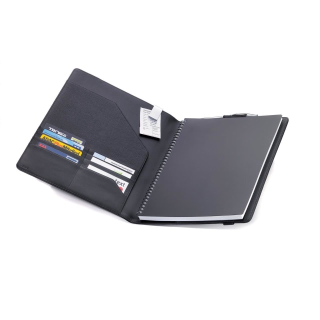 TROIKA Travel folder w/A4 notepad black