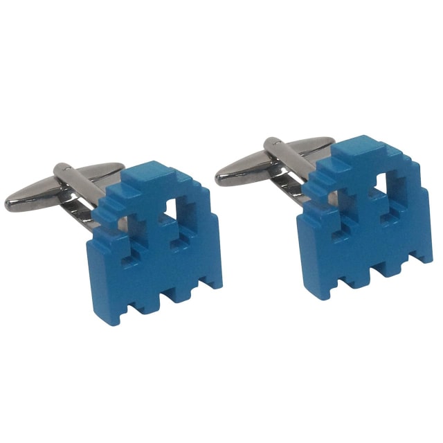 GDESIGN #4 INKY PAC-M TURQ CUFFLINKS