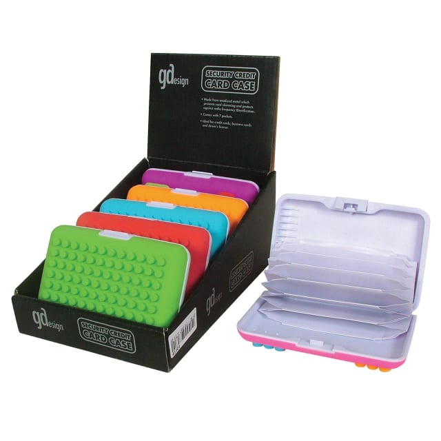 GDESIGN 7 PCKT SILICON C/CARD CASE ASSTD CLR(6=1