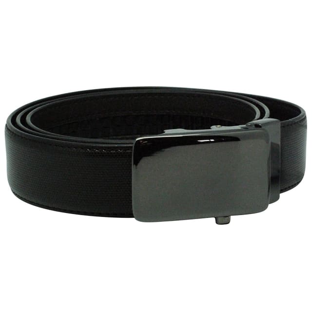 GDESIGN BLK LEATHER BELT WITH BLK BUCKLE 135cm