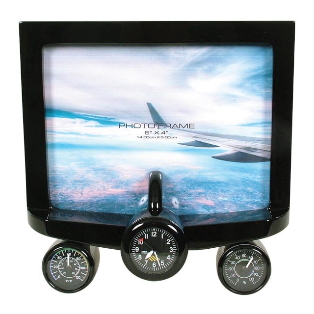 GDESIGN RETRO PLANE PHOTO FRAME BLACK
