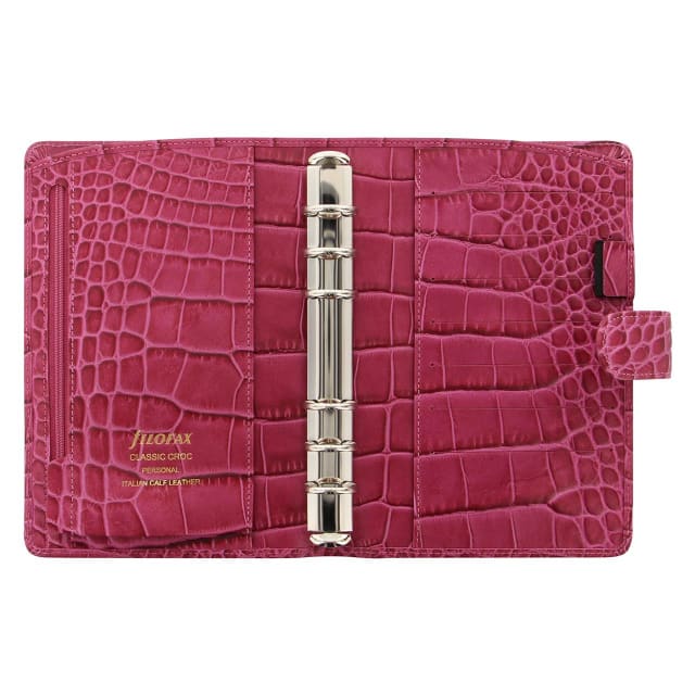 FILOFAX PER CLASSIC CROC ORGANISER FUCHSIA