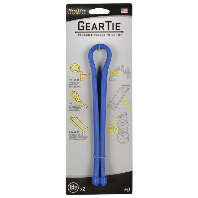 NITE IZE Gear Tie Reuse. Rub-Twst Tie 18" 2Pk Blu