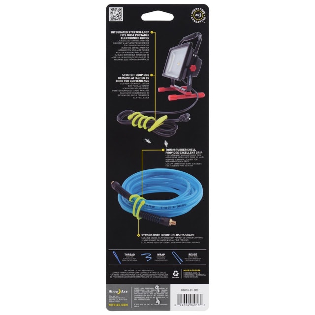 NITE IZE Gear Tie Cord-Twst Tie 18 in. 2Pk Black