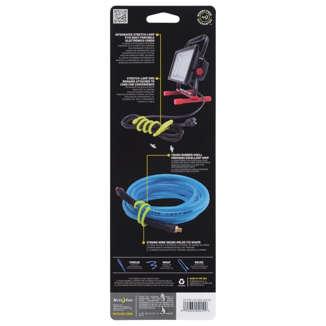 NITE IZE Gear Tie Cord-Twst Ti 18in 2Pk Neon Yell