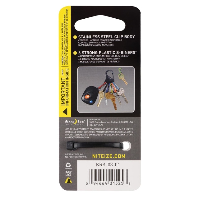 NITE IZE KeyRack S-Biner Black/Plastic S-Biners