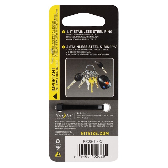 NITE IZE KeyRing Steel - S-Biner - Stainless