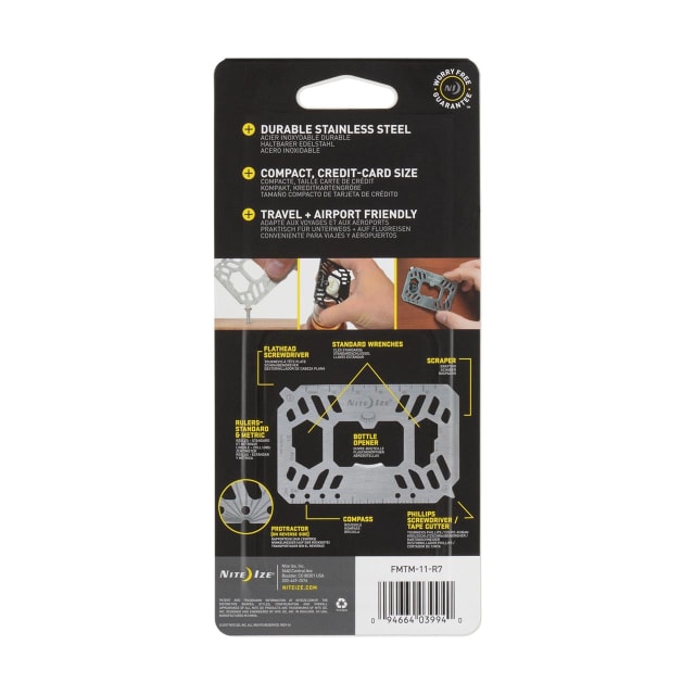 NITE IZE Financial Tool Multi Tool Card Stainless