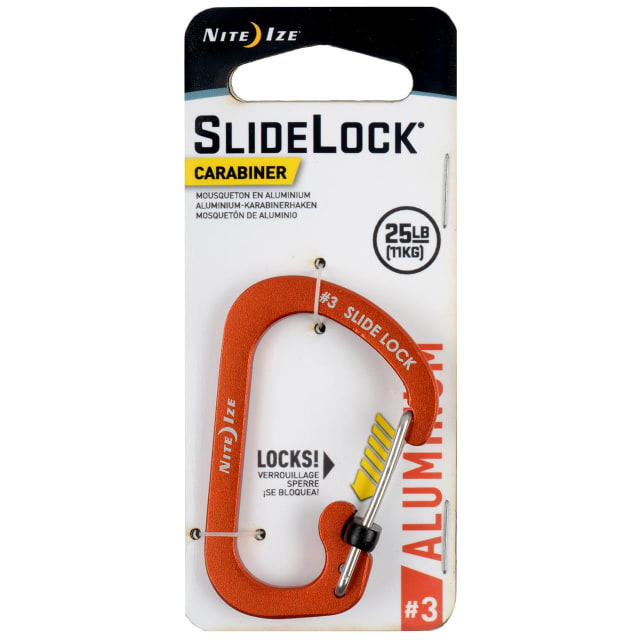 NITE IZE SlideLock Carabiner Aluminum #3 - Orange