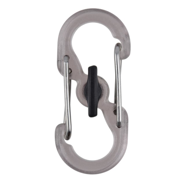 NITE IZE S-Biner MicroLck Polycarbonate 2Pk Smoke