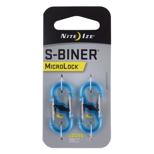 NITE IZE S-Biner MicroLock Polycarbonate 2Pk Blue