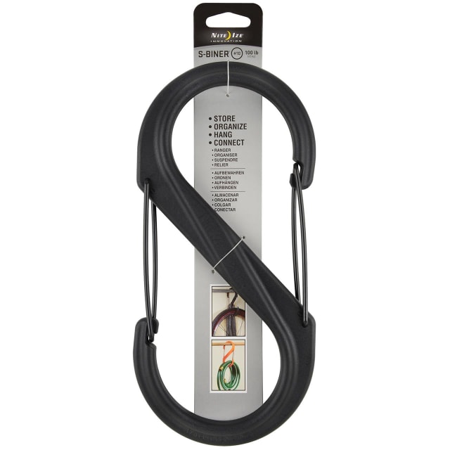 NITE IZE S-Biner Plas Dbe Gated Carab#10 Blk/Blk