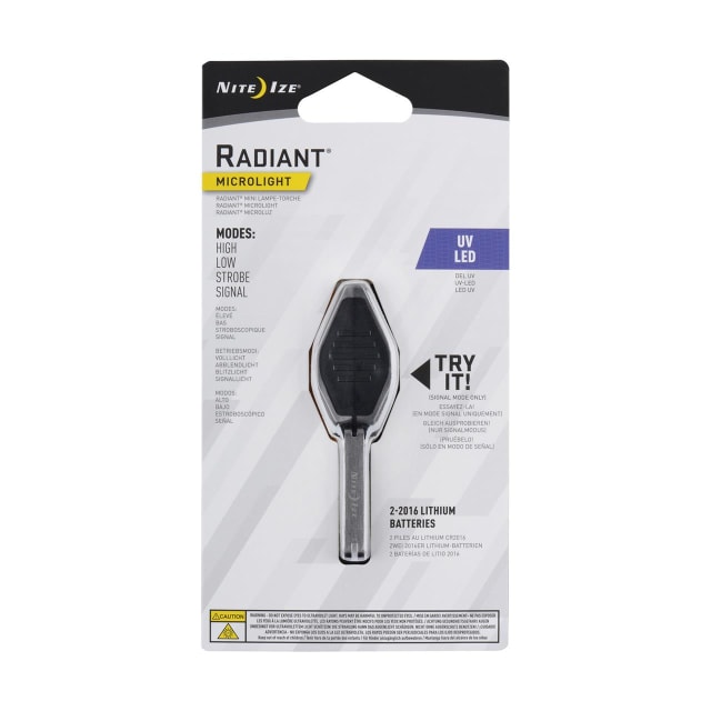 NITE IZE RADIANT MICROLIGHT BLACK/UV LED