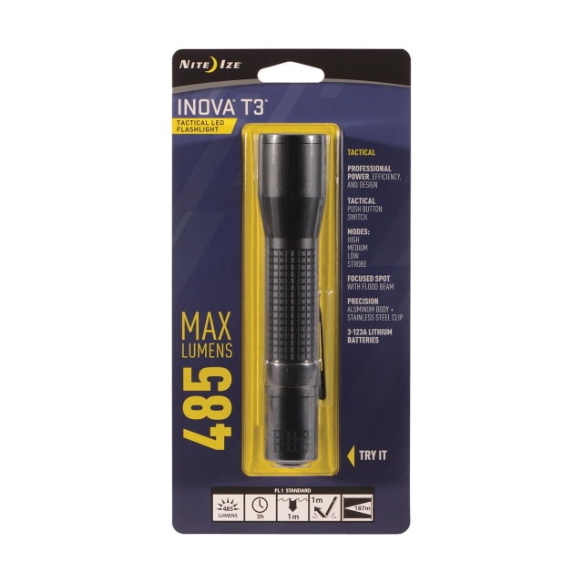 NITE IZE T3 Tactical LED Flashlight Black